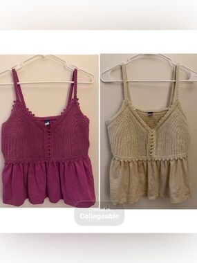 2/$15 ON Crochet Tank Tops